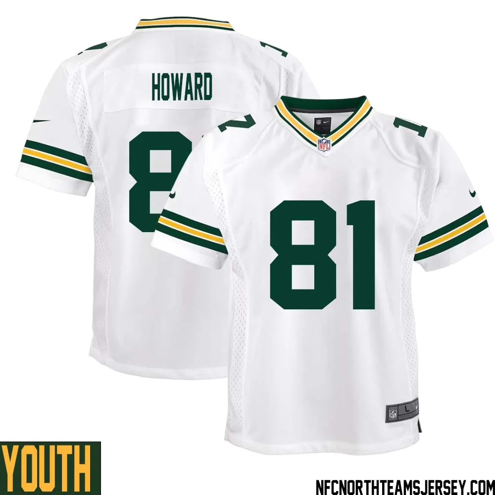 Desmond Howard No 81 Green Bay Packers Away Game Jersey Youth White