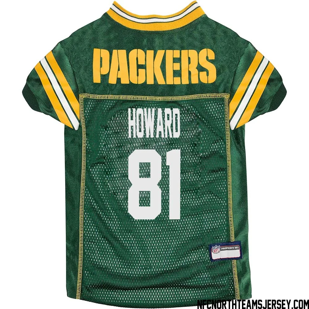 Desmond Howard No 81 Green Bay Packers Dog Jersey Green 1