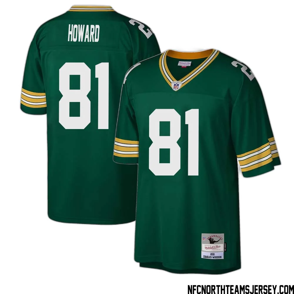 Desmond Howard No 81 Green Bay Packers Mitchell Ness Legacy Replica Jersey Green 1