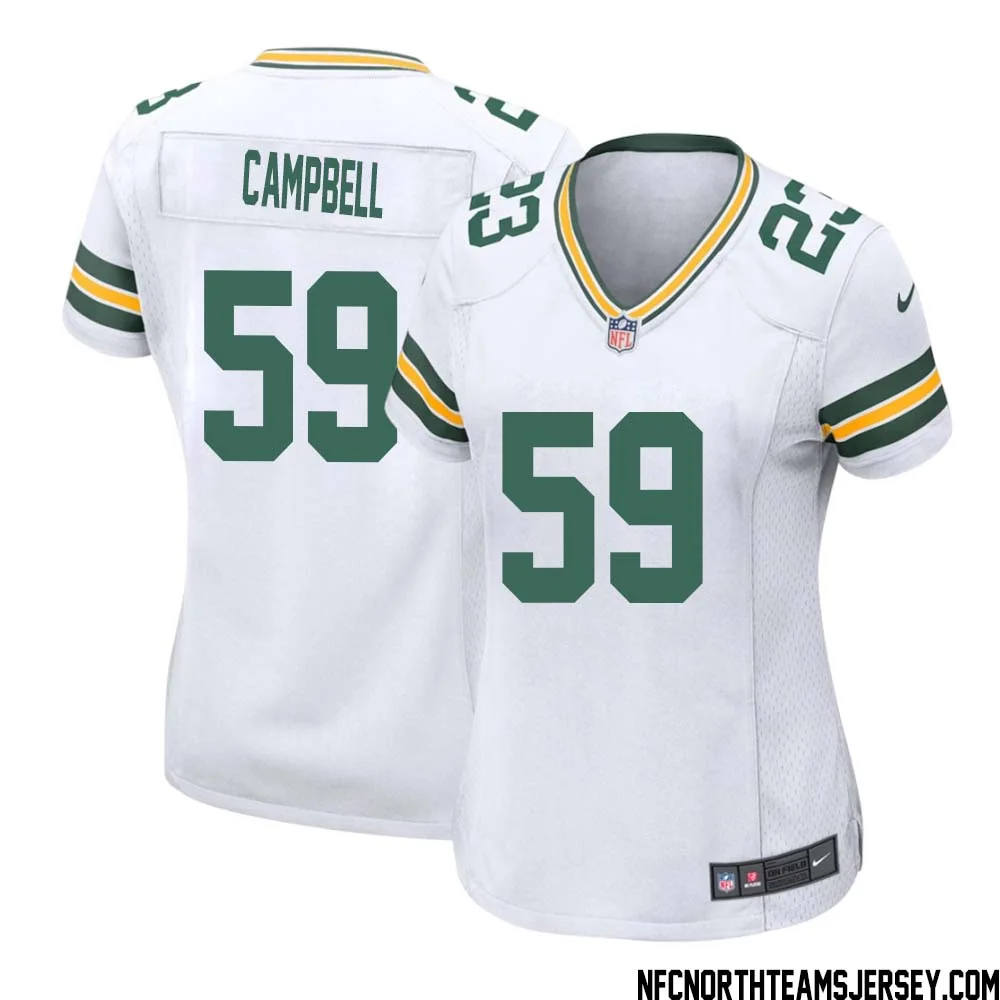 DeVondre Campbell No 59 Green Bay Packers Away Game Jersey Womens White