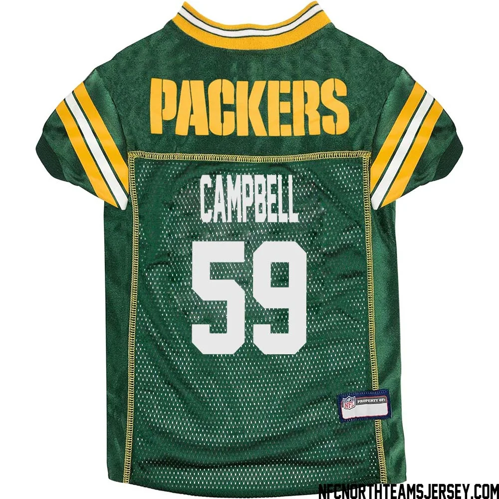 DeVondre Campbell No 59 Green Bay Packers Dog Jersey Green