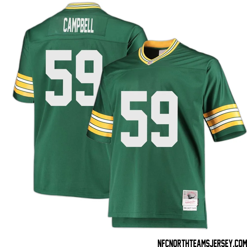 DeVondre Campbell No 59 Green Bay Packers Mitchell Ness Big Tall 1996 Retired Player Replica Jersey Green