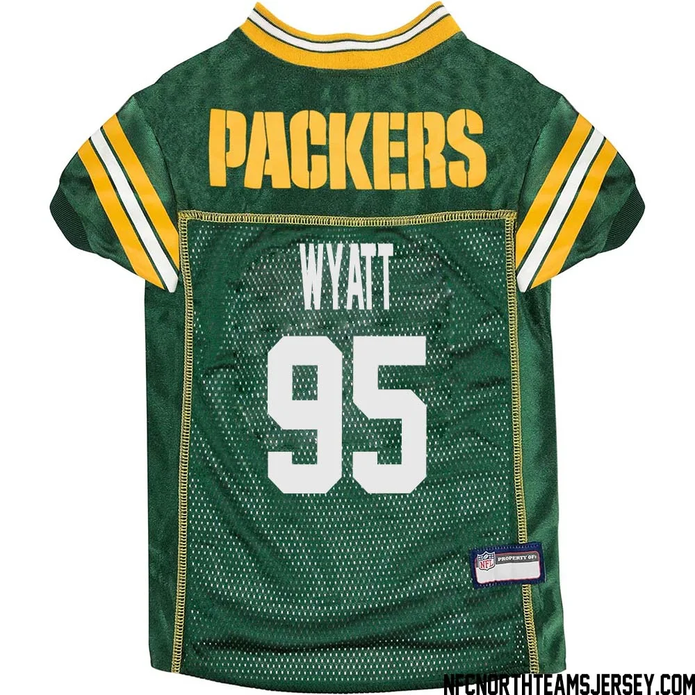 Devonte Wyatt No 95 Green Bay Packers Dog Jersey Green 1
