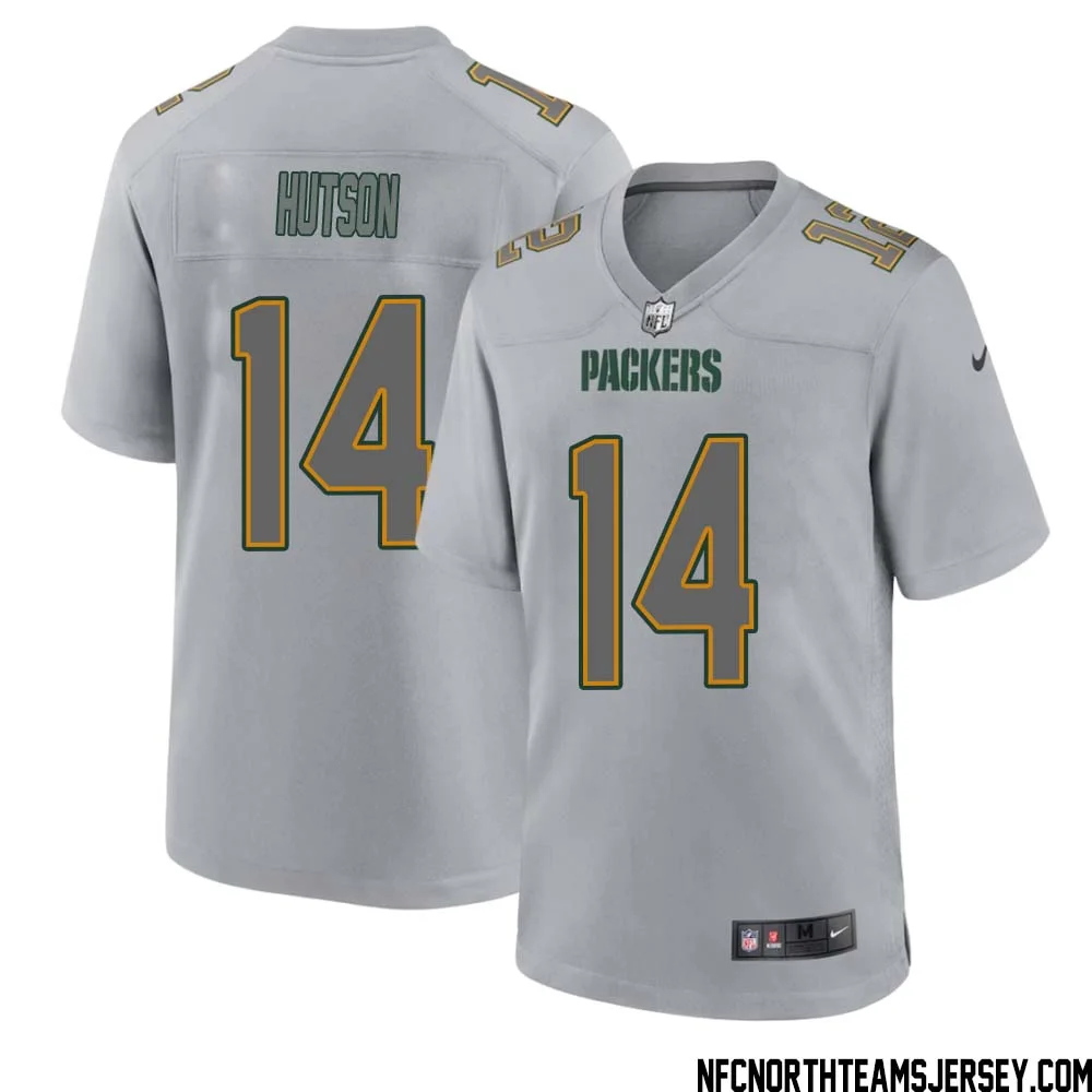 Don Hutson No 14 Green Bay Packers Atmosphere Jersey Grey Mens