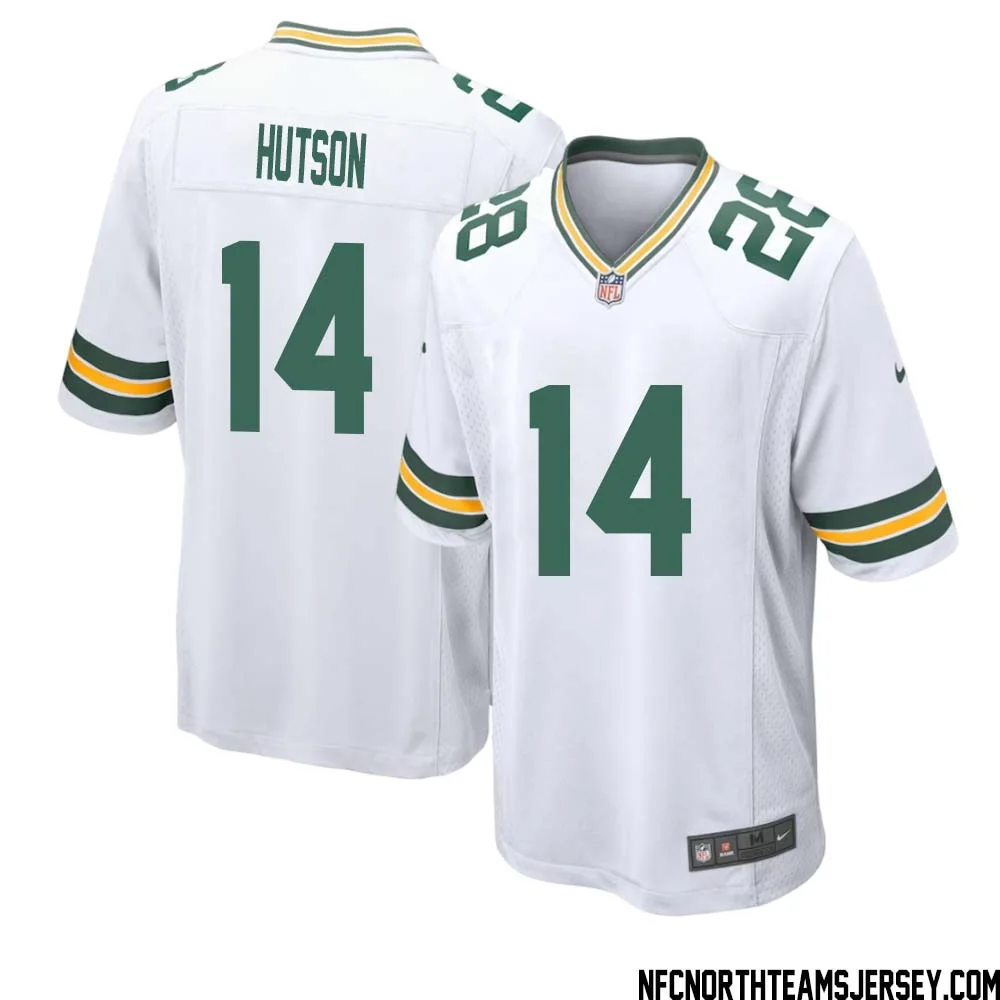 Don Hutson No 14 Green Bay Packers Away Game Jersey Mens White
