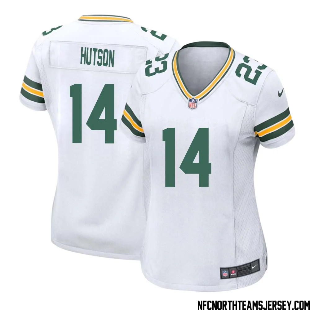 Don Hutson No 14 Green Bay Packers Away Game Jersey Womens White