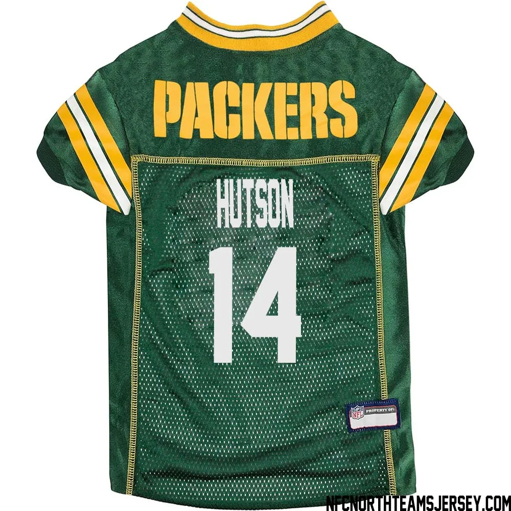 Don Hutson No 14 Green Bay Packers Dog Jersey Green 1