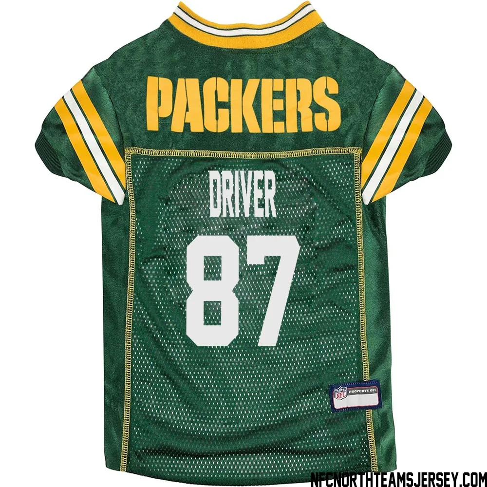 Donald Driver No 87 Green Bay Packers Dog Jersey Green 1