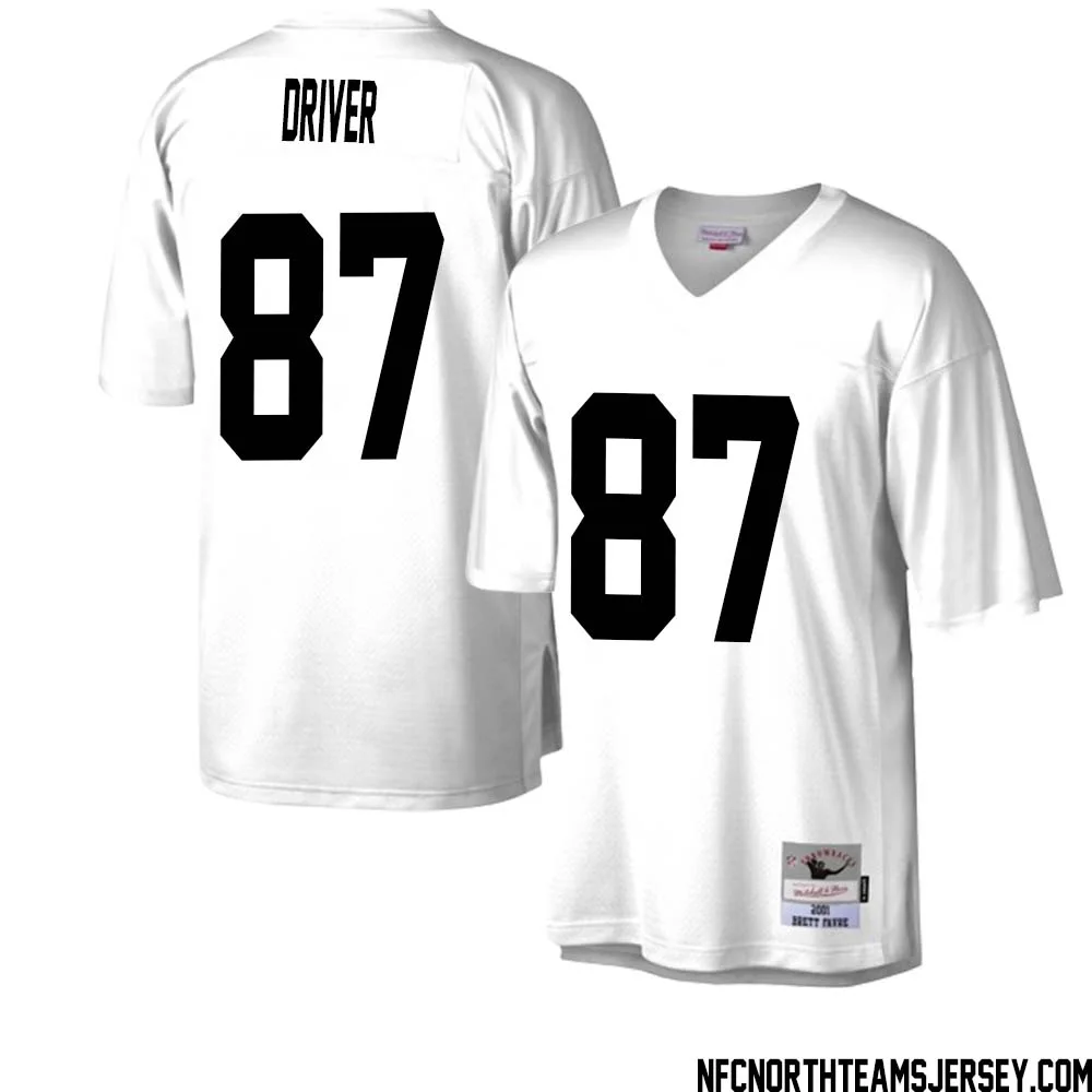 Donald Driver No 87 Green Bay Packers Mitchell Ness Legacy Replica Jersey White 2