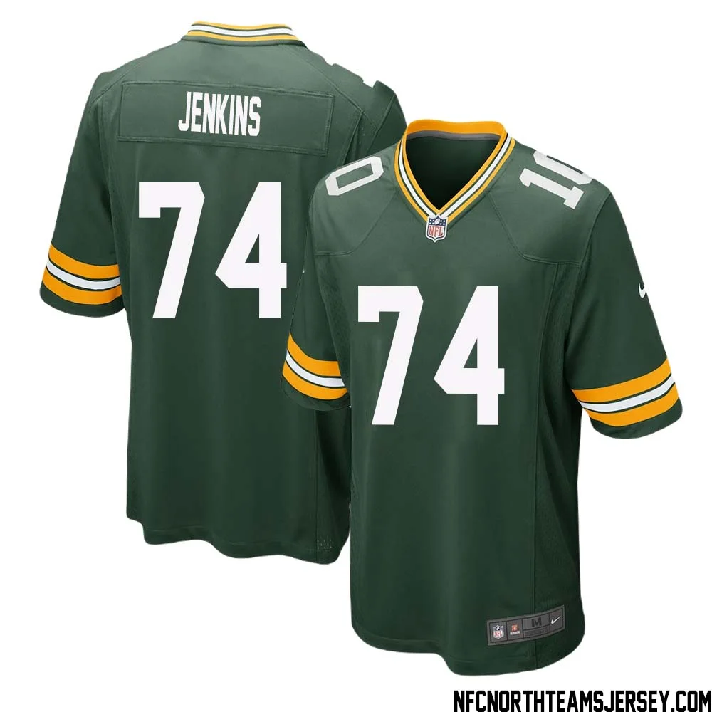 Elgton Jenkins No 74 Green Bay Packers Home Game Jersey Mens
