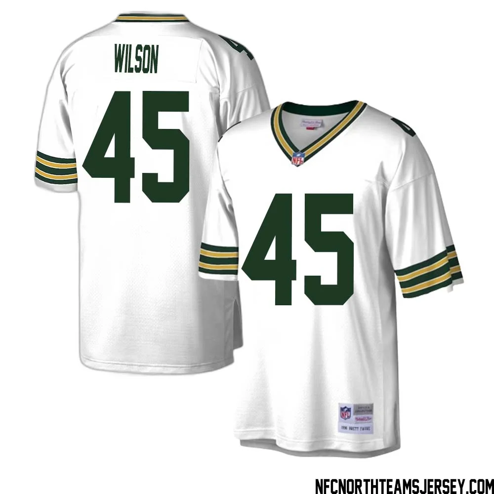 Eric Wilson No 45 Green Bay Packers Mitchell Ness Legacy Replica Jersey White 1 1