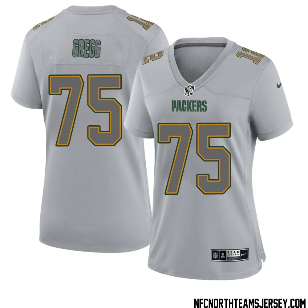 Forrest Gregg No 75 Green Bay Packers Atmosphere Jersey Grey Womens