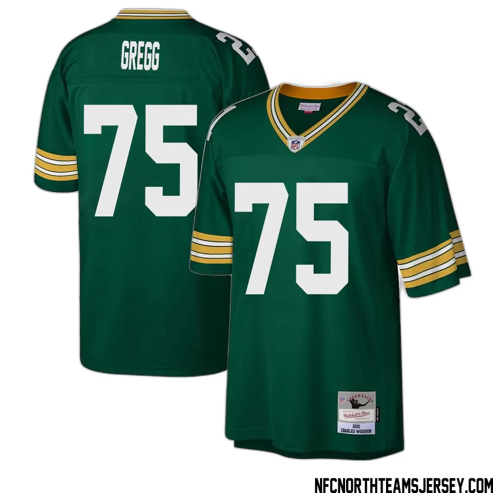 Forrest Gregg No 75 Green Bay Packers Mitchell Ness Legacy Replica Jersey Green