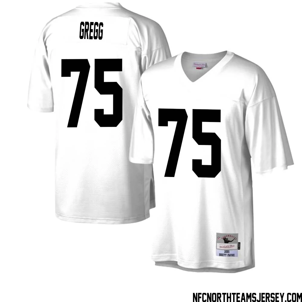 Forrest Gregg No 75 Green Bay Packers Mitchell Ness Legacy Replica Jersey White