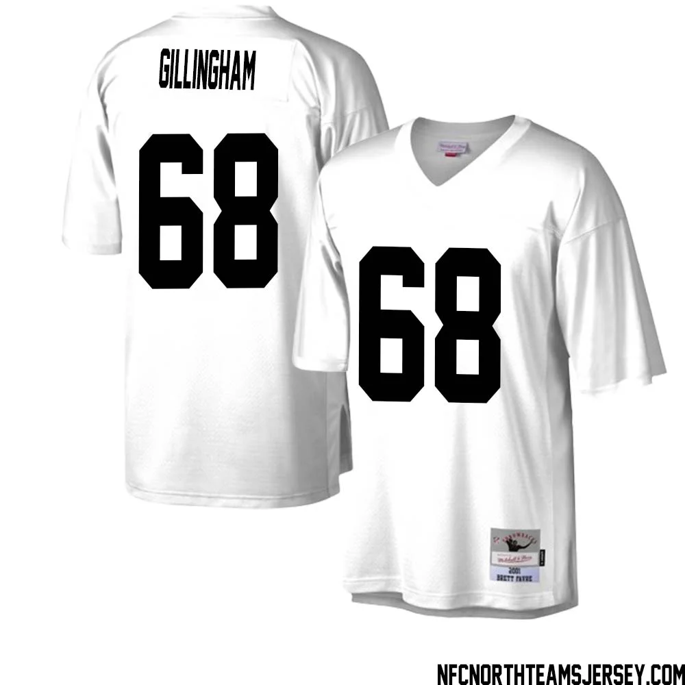 Gale Gillingham No 68 Green Bay Packers Mitchell Ness Legacy Replica Jersey White