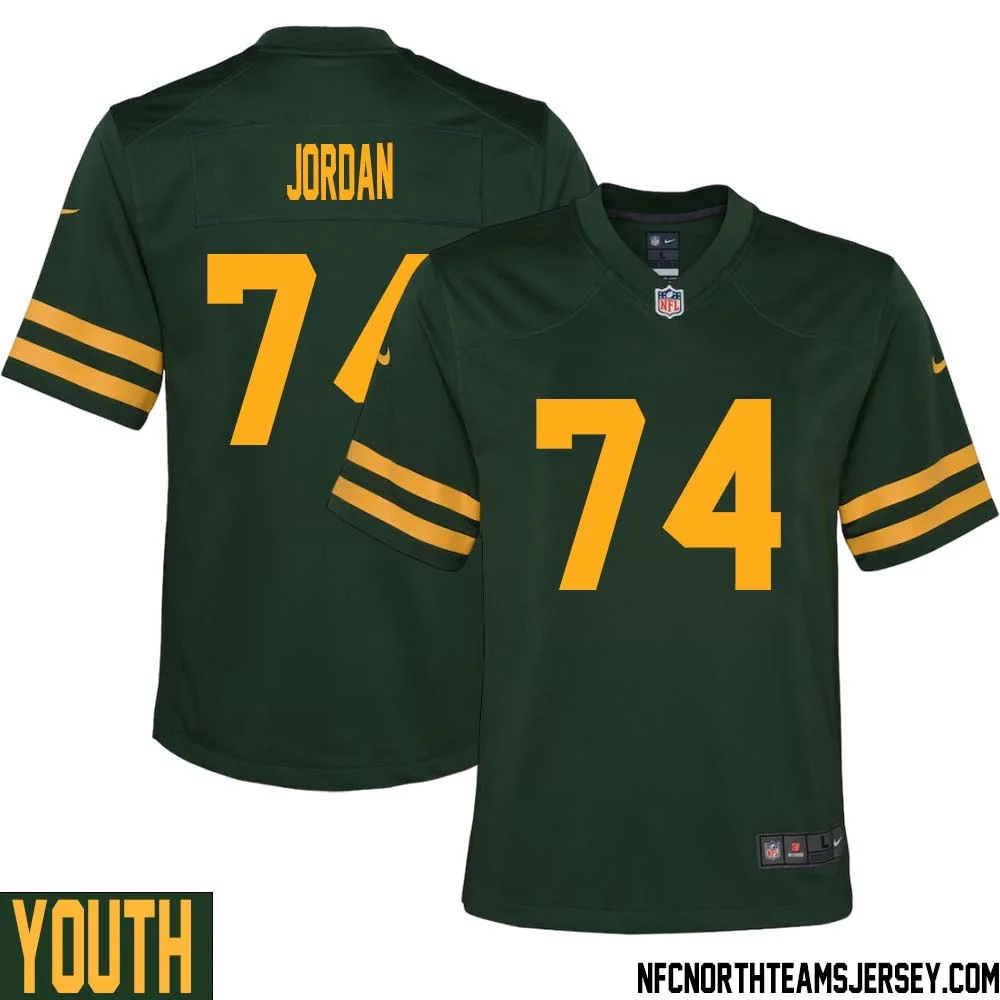 Henry Jordan No 74 Green Bay Packers Alternate Jersey Green Youth 1