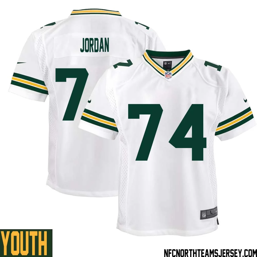 Henry Jordan No 74 Green Bay Packers Away Game Jersey Youth White