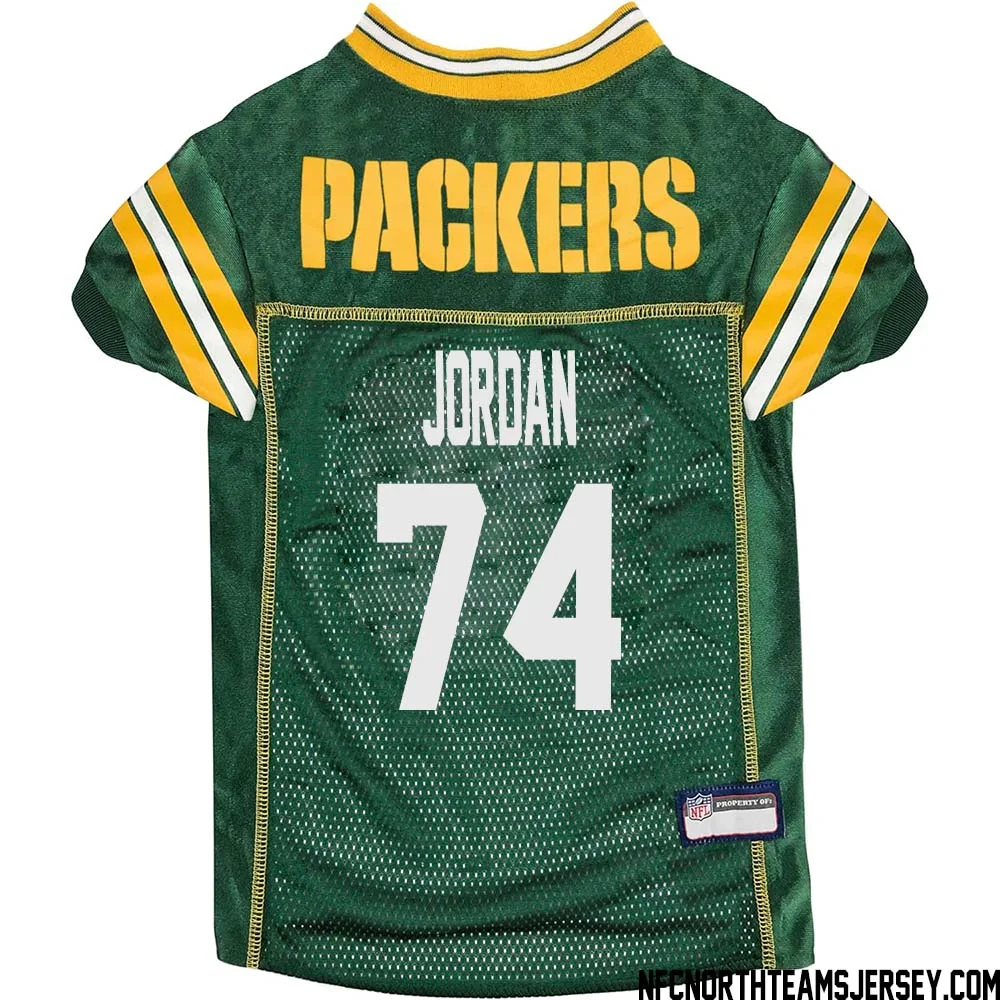 Henry Jordan No 74 Green Bay Packers Dog Jersey Green 1