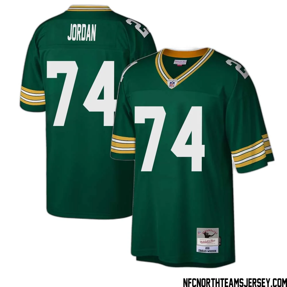 Henry Jordan No 74 Green Bay Packers Mitchell Ness Legacy Replica Jersey Green 1