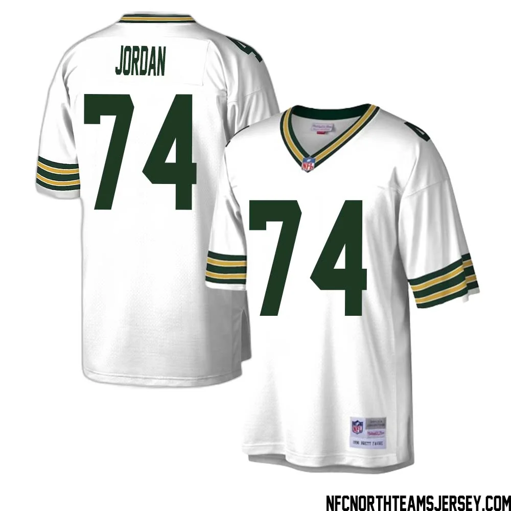 Henry Jordan No 74 Green Bay Packers Mitchell Ness Legacy Replica Jersey White 1