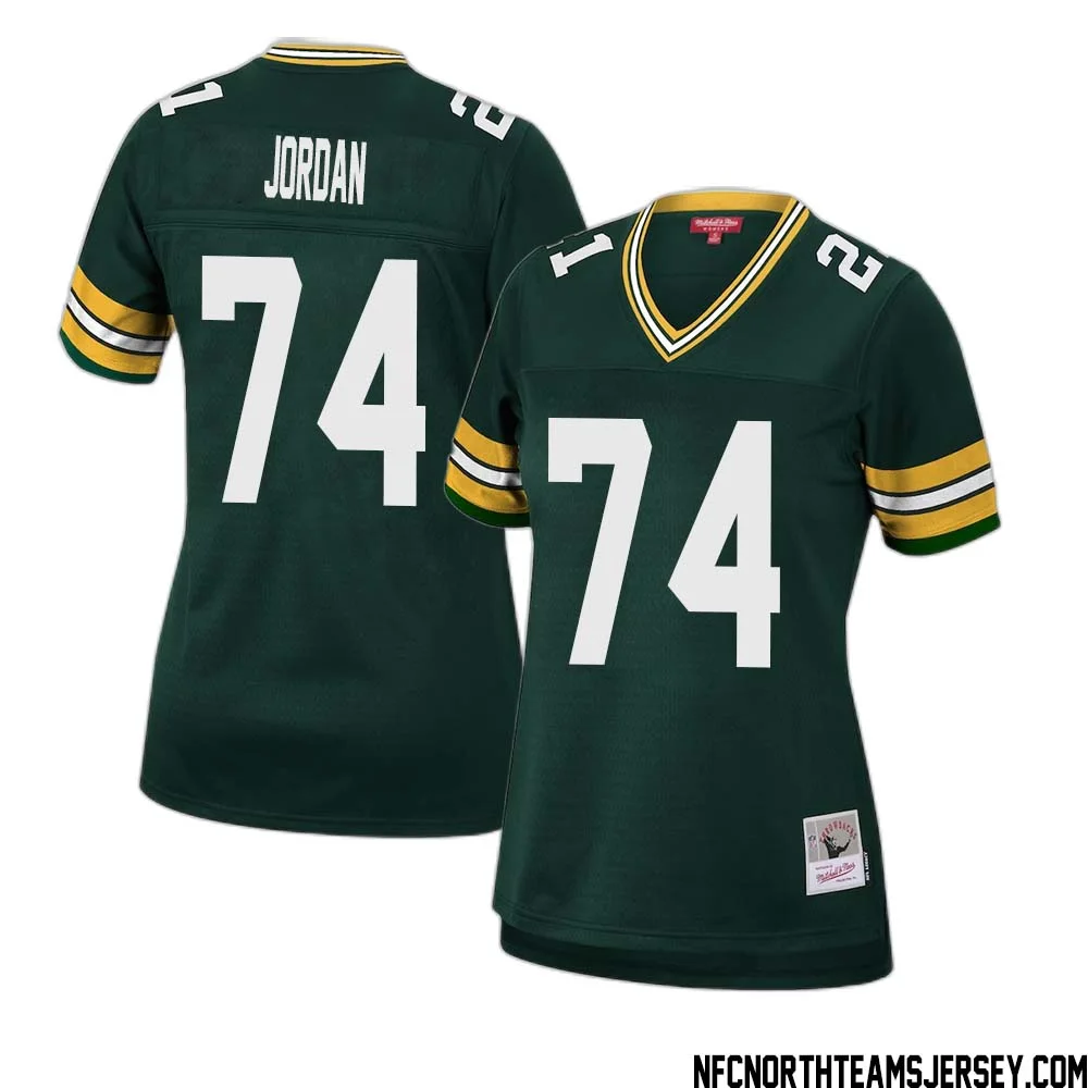 Henry Jordan No 74 Green Bay Packers Mitchell Ness Women 2010 Legacy Replica Player Jersey Green 1