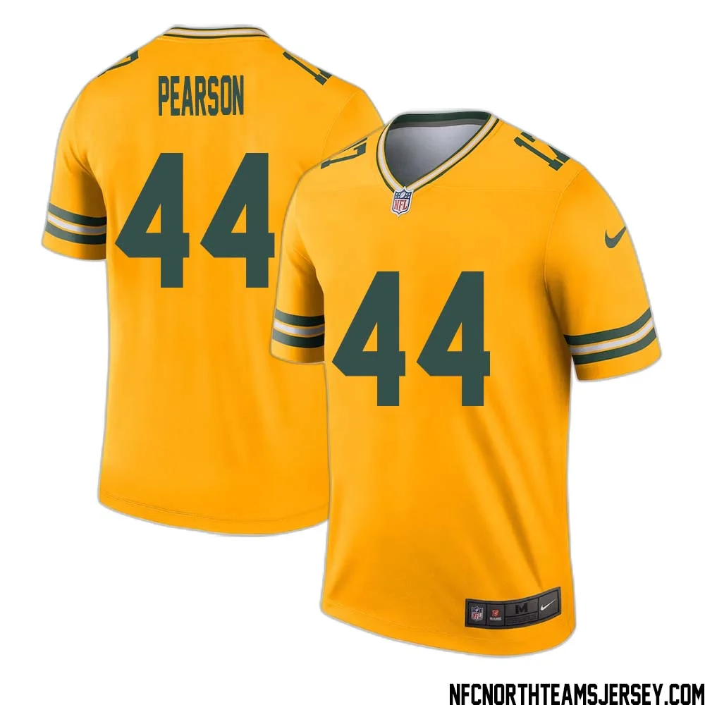 Henry Pearson No 44 Davante Adams Green Bay Packers Inverted Legend Jersey Gold 1