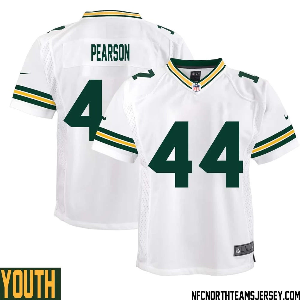 Henry Pearson No 44 Green Bay Packers Away Game Jersey Youth White 1