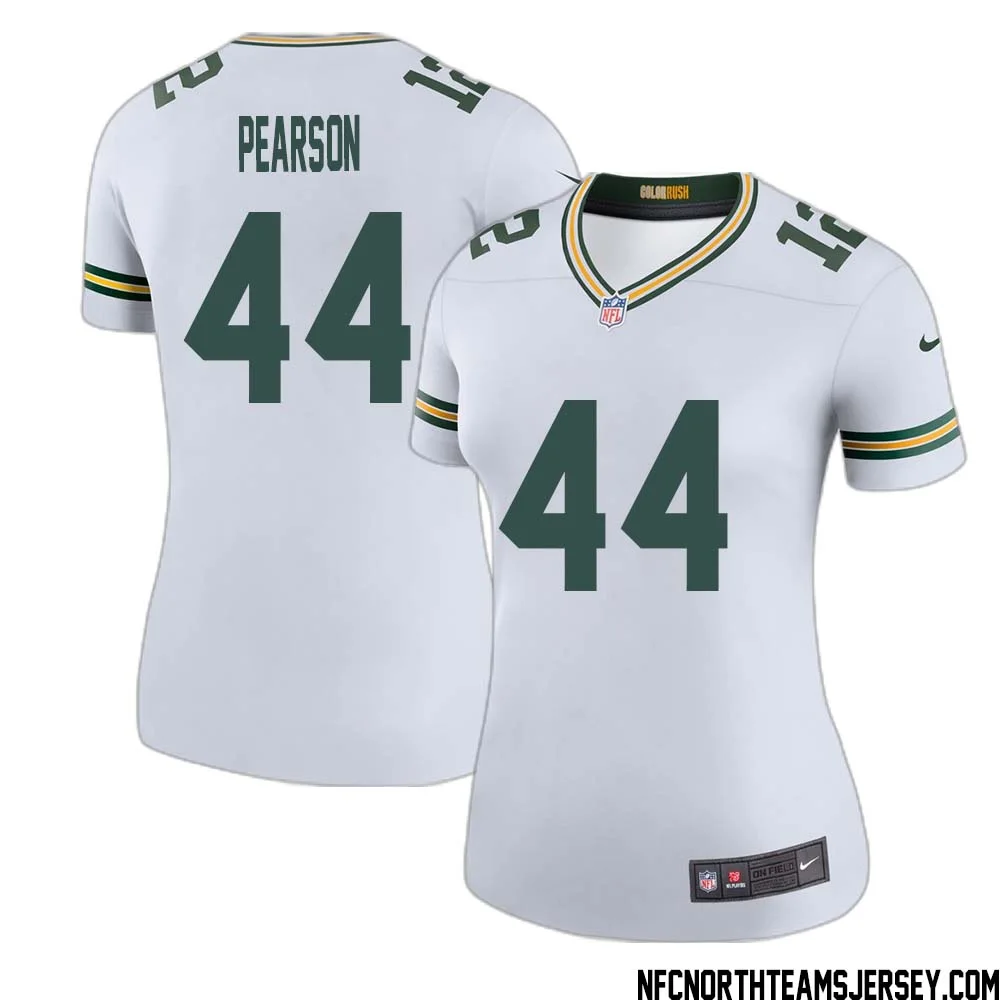 Henry Pearson No 44 Green Bay Packers Color Rush Legend Jersey White Womens 1