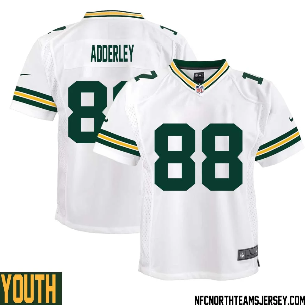 Herb Adderley No 88 Green Bay Packers Away Game Jersey Youth White 1