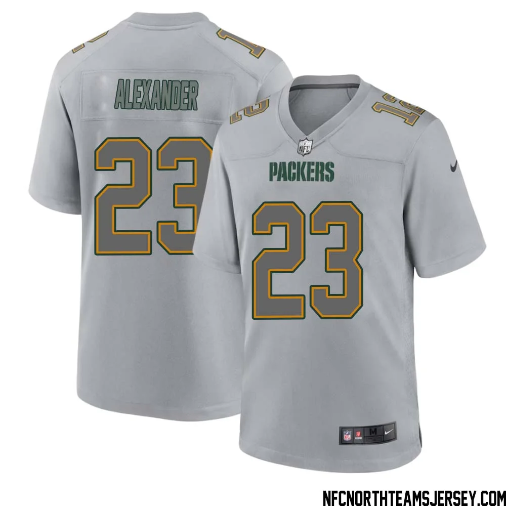 Jaire Alexander No 23 Green Bay Packers Atmosphere Jersey Grey Mens 1