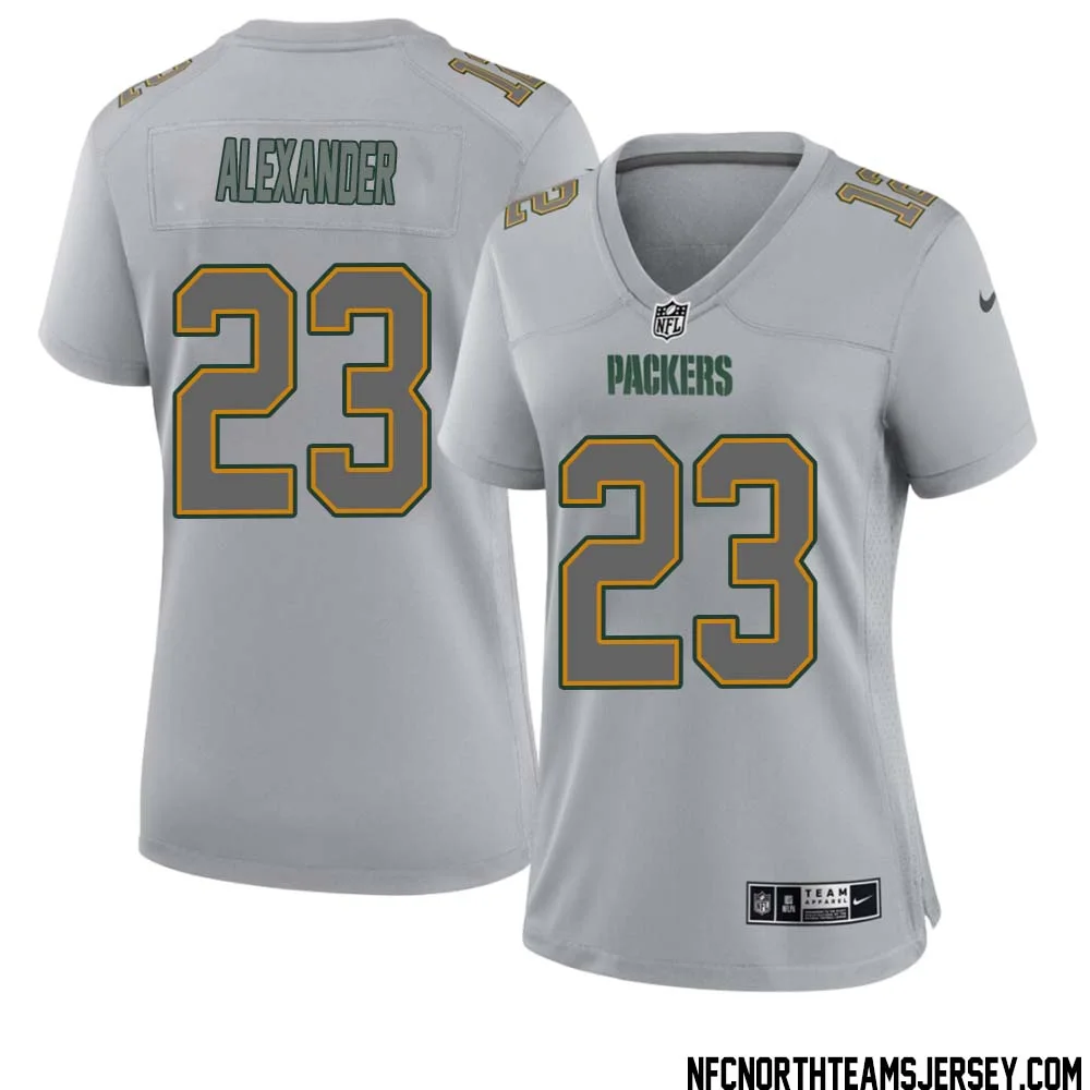 Jaire Alexander No 23 Green Bay Packers Atmosphere Jersey Grey Womens 1
