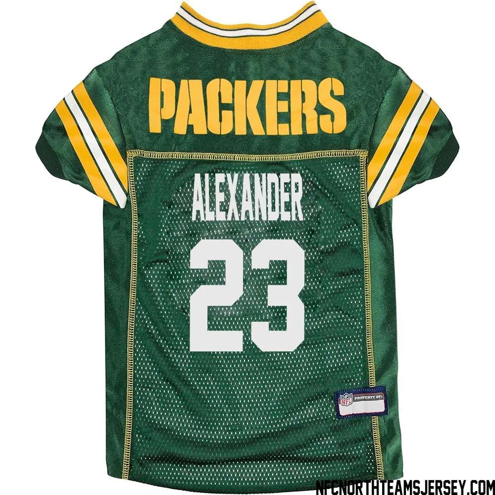 Jaire Alexander No 23 Green Bay Packers Dog Jersey Green 1