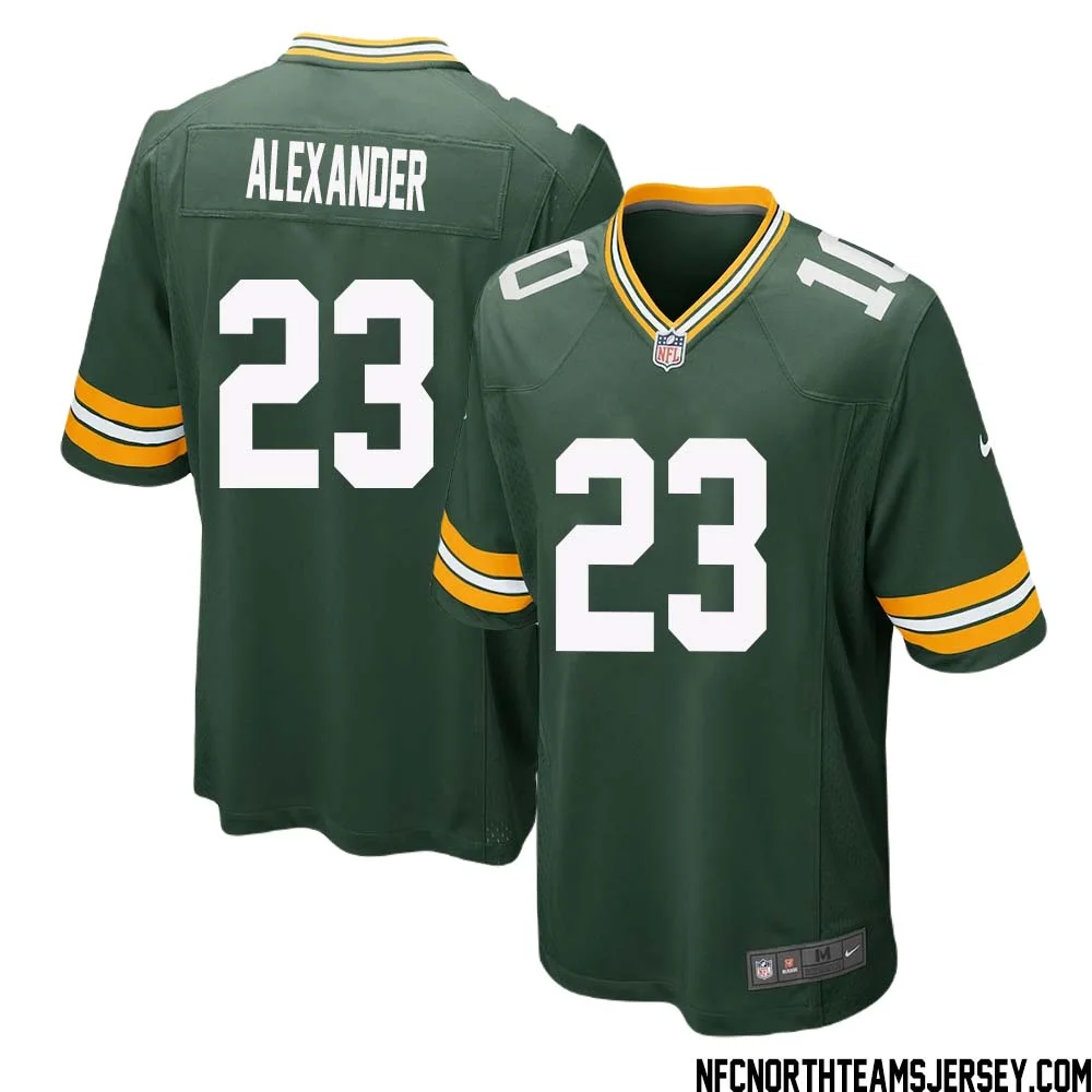 Jaire Alexander No 23 Green Bay Packers Home Game Jersey Mens 1