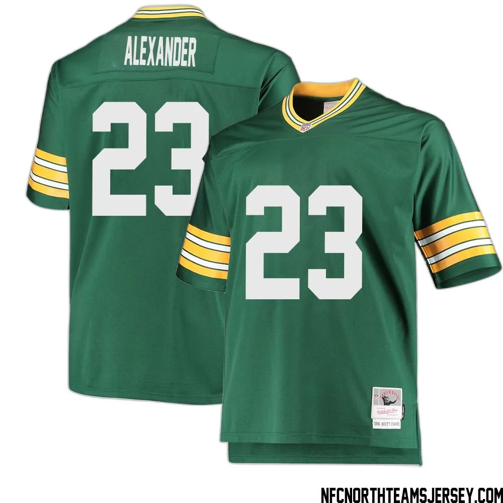 Jaire Alexander No 23 Green Bay Packers Mitchell Ness Big Tall 1996 Retired Player Replica Jersey Green