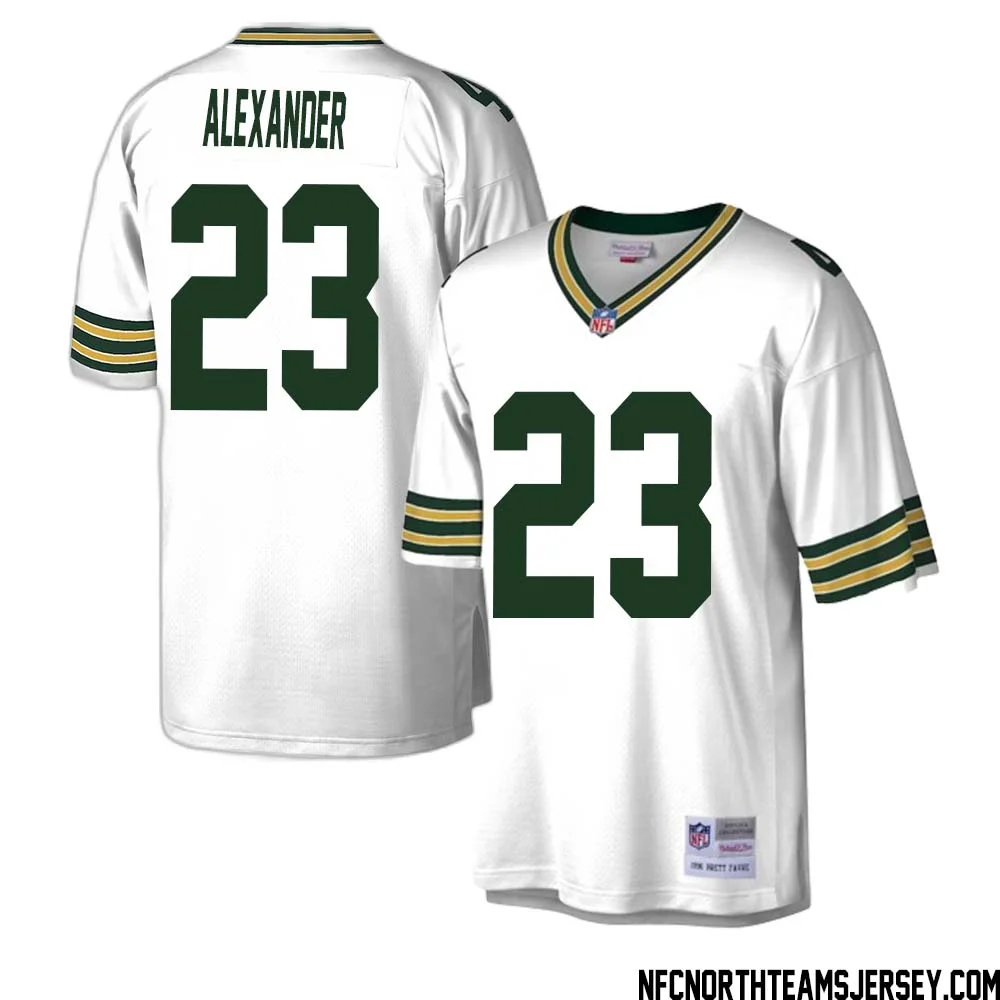 Jaire Alexander No 23 Green Bay Packers Mitchell Ness Legacy Replica Jersey White 1 1