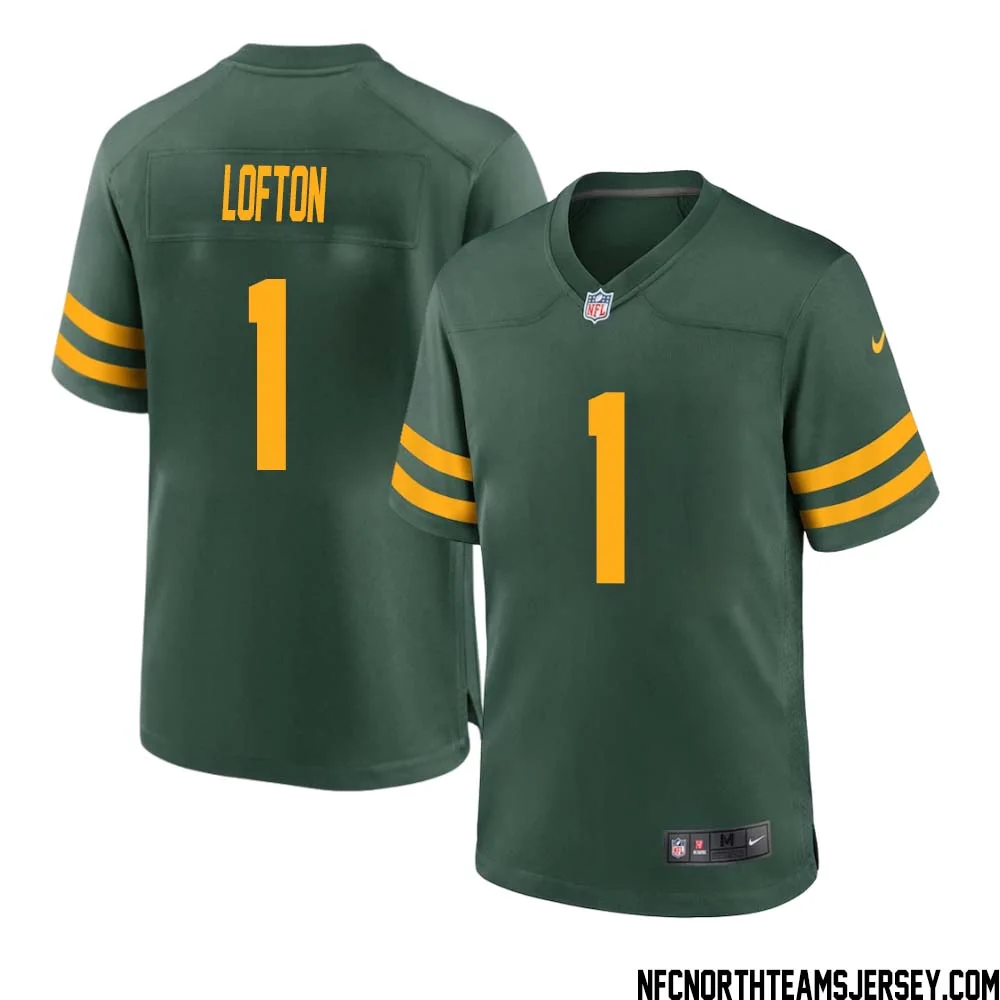 James Lofton No 1 Green Bay Packers Alternate Jersey Green Mens 1