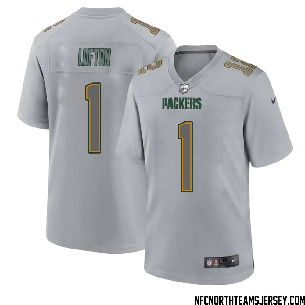 James Lofton No 1 Green Bay Packers Atmosphere Jersey Grey Mens