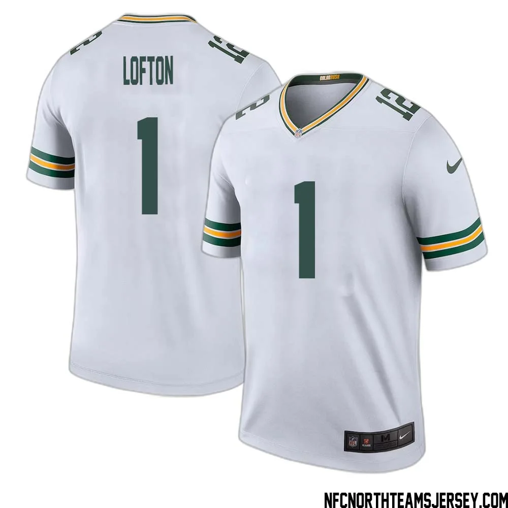James Lofton No 1 Green Bay Packers Color Rush Legend Jersey White Mens