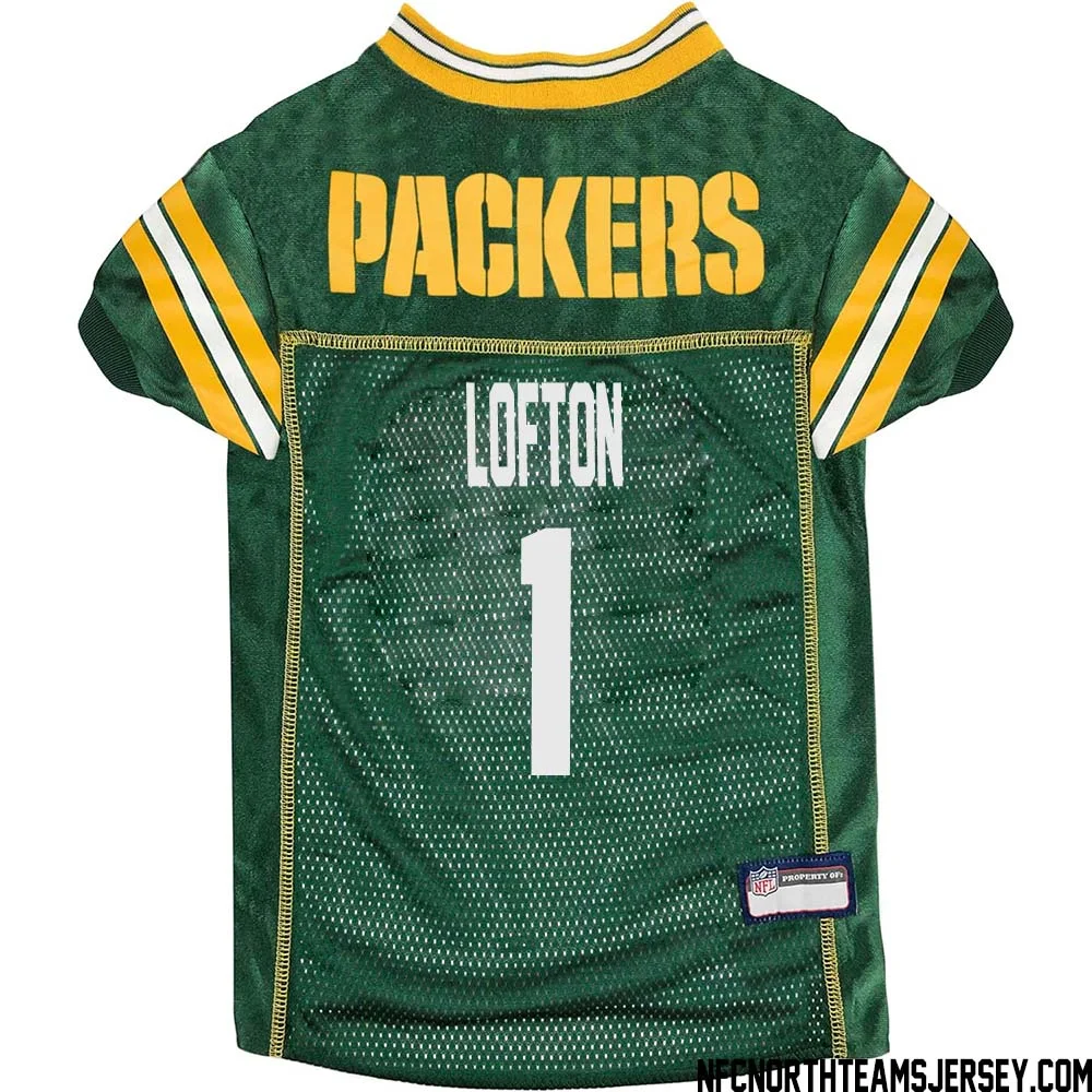 James Lofton No 1 Green Bay Packers Dog Jersey Green 1