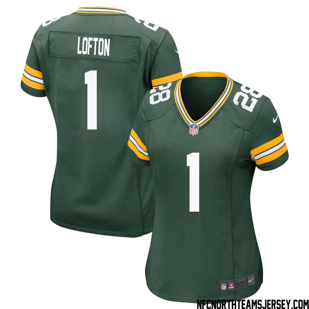 James Lofton No 1 Green Bay Packers Home Game Jersey Womens 1