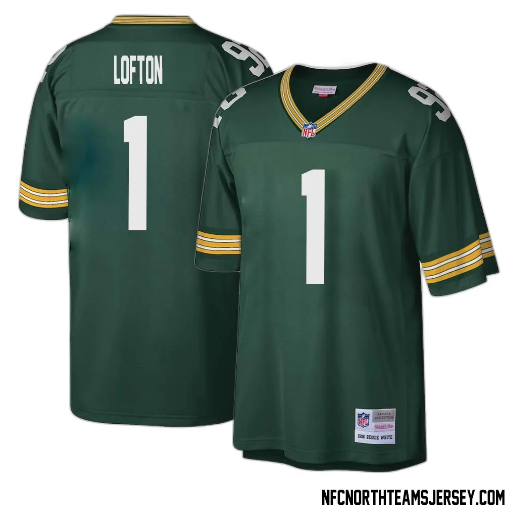 James Lofton No 1 Green Bay Packers Mitchell Ness Big Tall 1996 Retired Player Replica Jersey Green 1 1