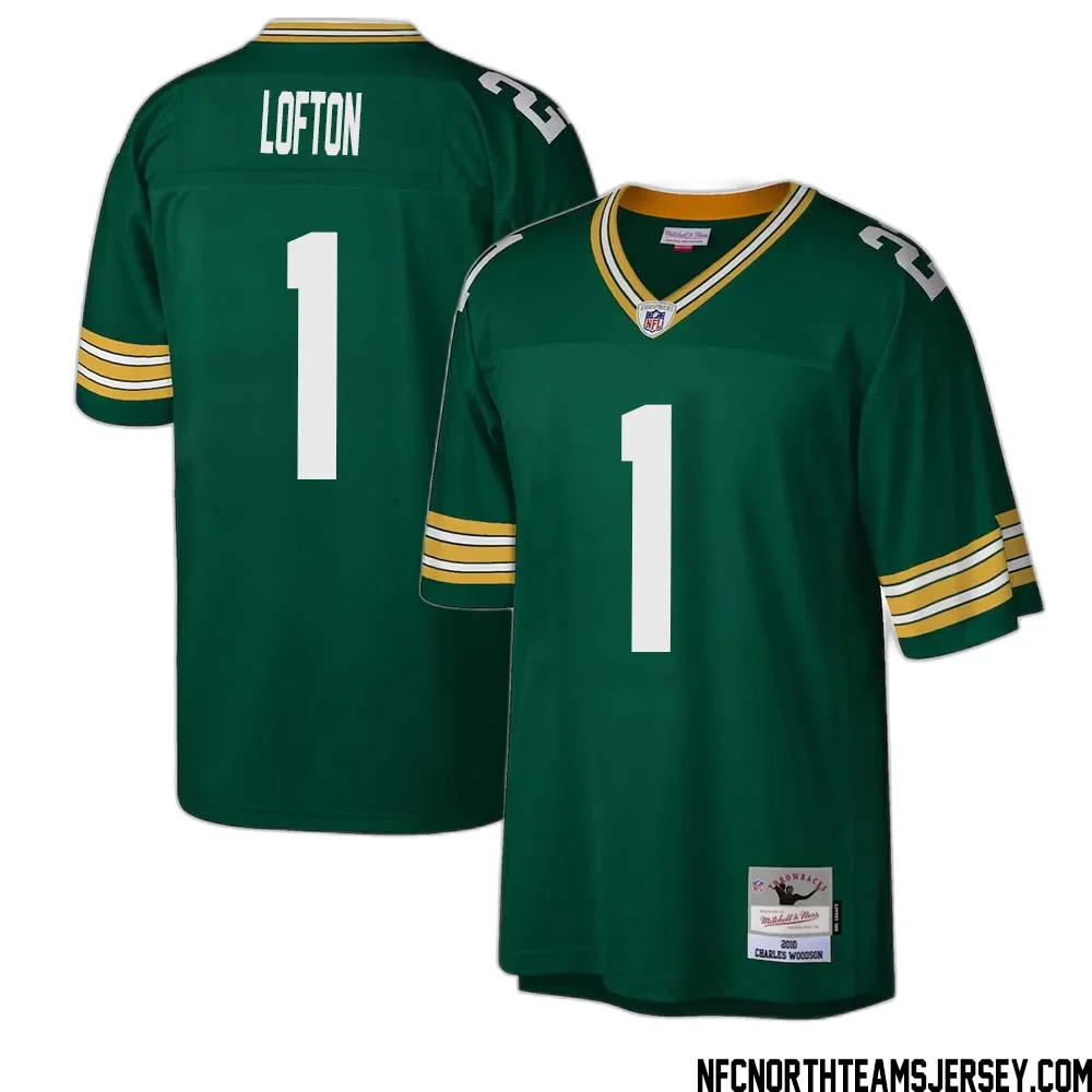 James Lofton No 1 Green Bay Packers Mitchell Ness Legacy Replica Jersey Green 1
