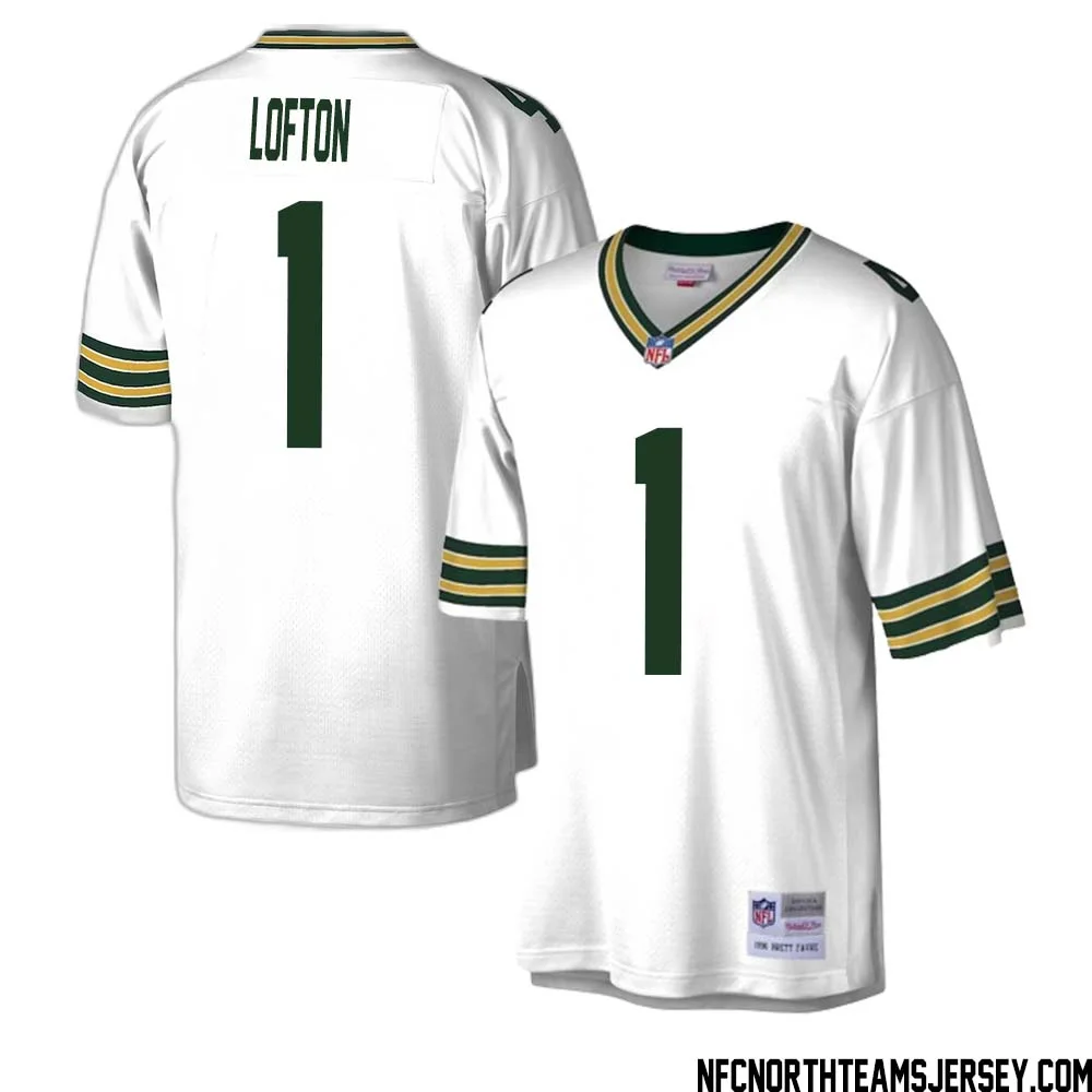 James Lofton No 1 Green Bay Packers Mitchell Ness Legacy Replica Jersey White 1