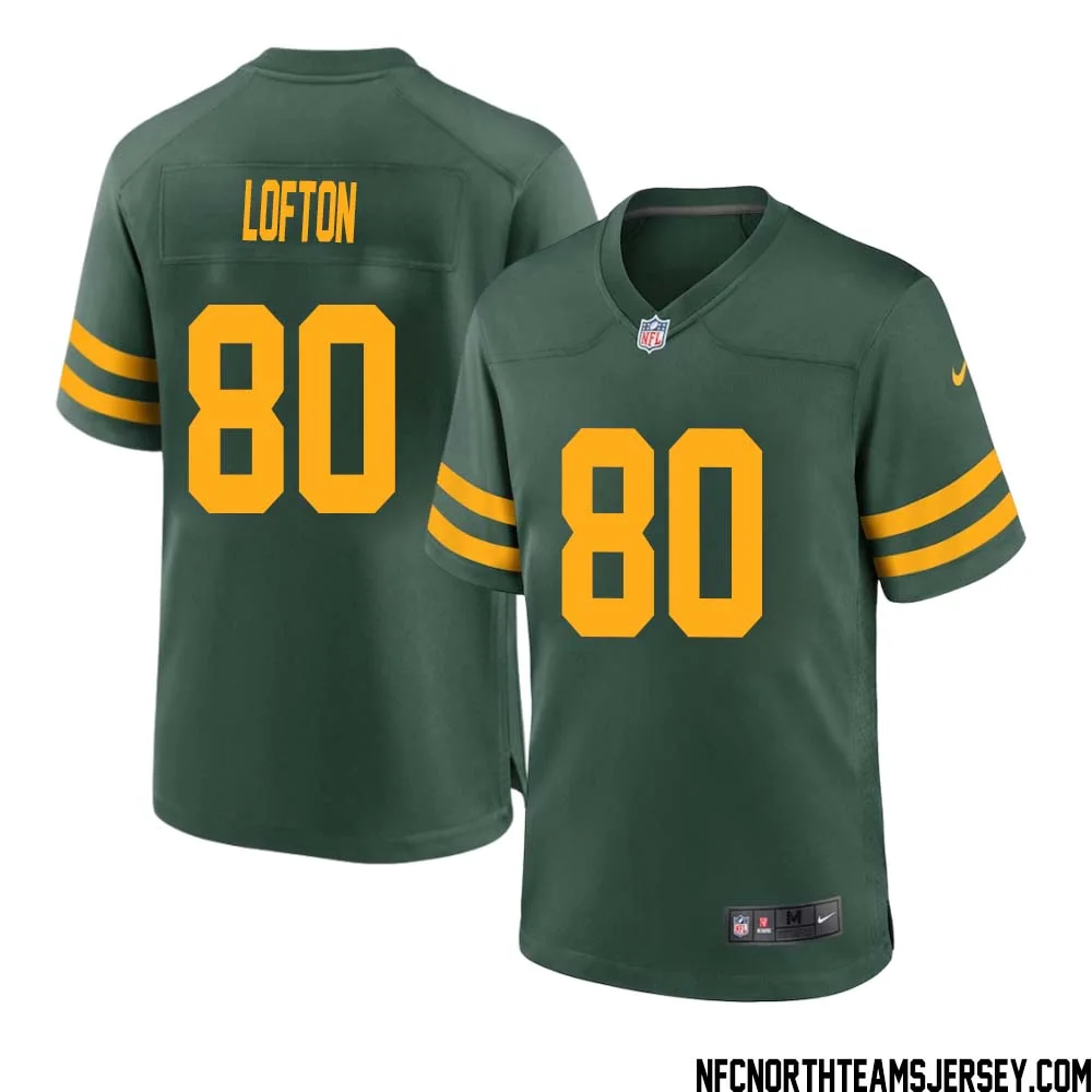 James Lofton No 80 Green Bay Packers Alternate Jersey Green Mens 1