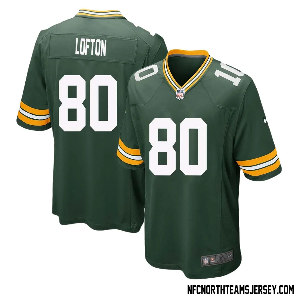 James Lofton No 80 Green Bay Packers Home Game Jersey Mens