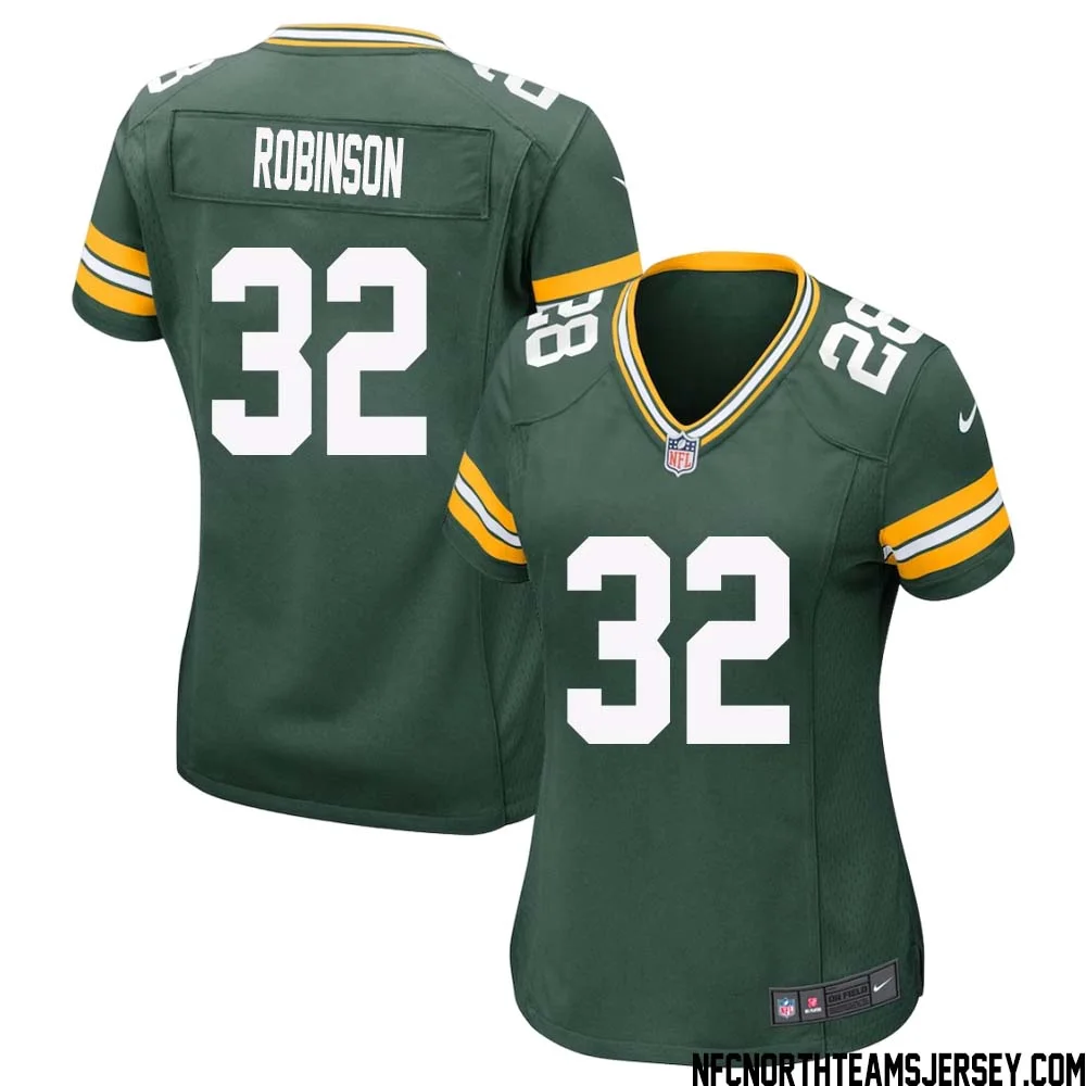James Robinson No 32 Green Bay Packers Home Game Jersey Womens