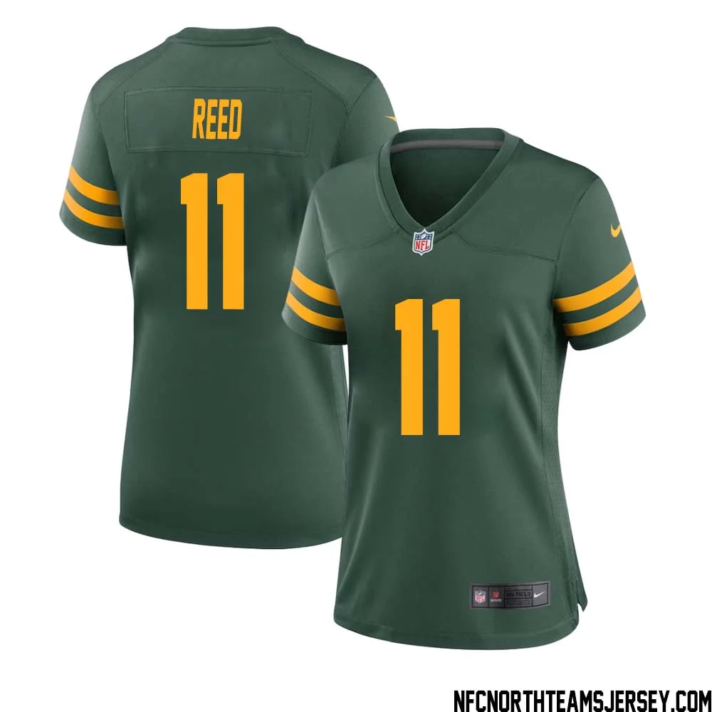 Jayden Reed No 11 Green Bay Packers Alternate Jersey Green Womens 1