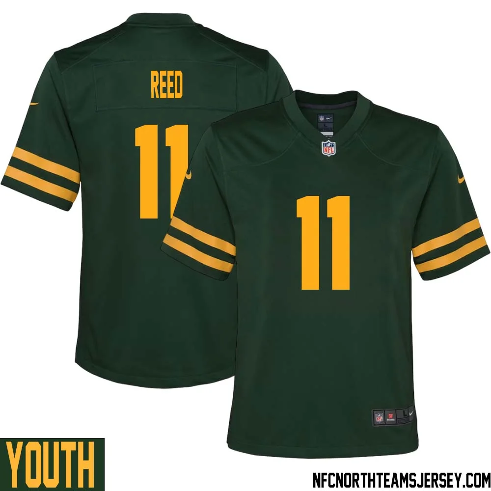 Jayden Reed No 11 Green Bay Packers Alternate Jersey Green Youth 1
