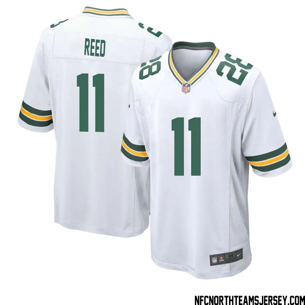 Jayden Reed No 11 Green Bay Packers Away Game Jersey Mens White 1