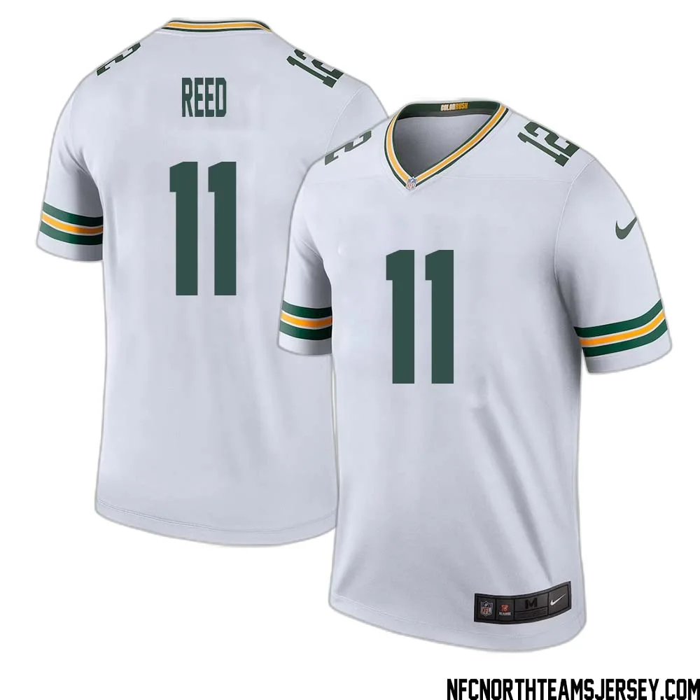 Jayden Reed No 11 Green Bay Packers Color Rush Legend Jersey White Mens 1